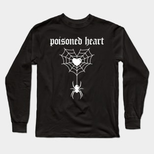 Poisoned heart into web (white) Long Sleeve T-Shirt